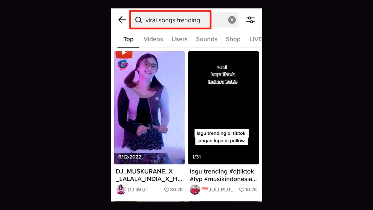 How to search viral song on TikTok